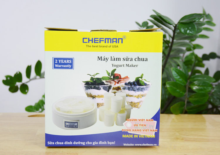 Máy làm sữa chua Chefman 8 cốc nhựa CM302N