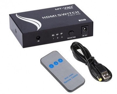 Bộ chuyển mạch HDMI 3x1 Port, có điều khiển MT-VIKI 