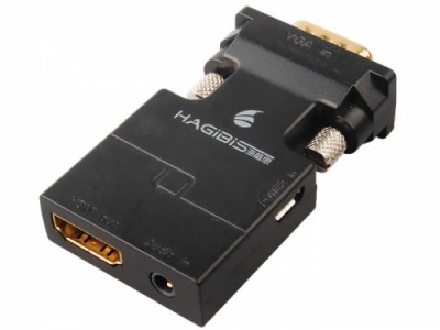Đầu chuyển đổi VGA+Audio sang HDMI Hagibis vỏ nhựa