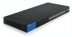 Switch chia mạng PoE Linksys 24 port + 2 RJ45/2 SFP Combo LGS326P