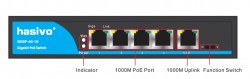 4-Port GE PoE + 1-Port Giga Uplink Switch HASIVO S600P-4G-1G