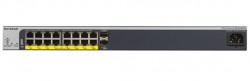 16-Port 10/100/1000 PoE+ Smart Switch with 2 Gigabit SFP Ports NETGEAR GS418TPP