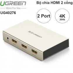 Bộ chia HDMI 2 cổng 4K 30Hz Ugreen 40276