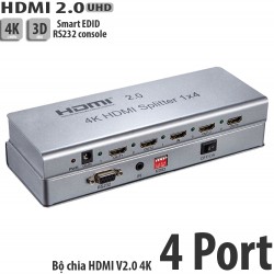 Bộ chia HDMI 2.0 2/4/8 Port hỗ trợ 4Kx2K, Full HD 1080P