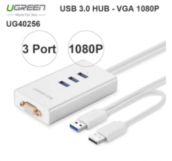 BỘ CHIA USB 3.0 3 PORT - USB 3.0 RA VGA 1080P UGREEN 40256