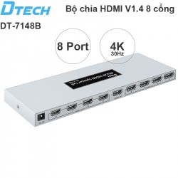 Bộ chia HDMI V1.4 4K30Hz 3D 8 cổng DTECH DT-7148A