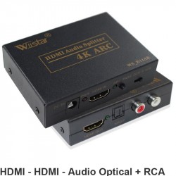 Bộ chuyển HDMI ra HDMI audio toslink 5.1 RCA Wiistar W8_E11AK