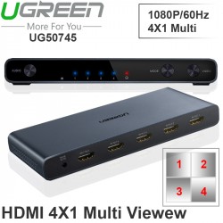 Bộ gộp HDMI 4 vào 1 hiển thị 1/2/3/4 nội dung khác nhau trên 1 màn hình UGREEN 50745