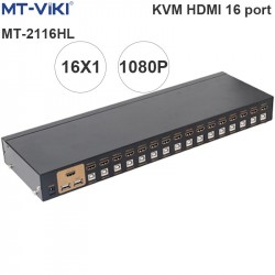 HDMI KVM switch USB 16 cổng 1080P hỗ trợ điều khiển từ xa phím nóng chuột bàn phím MT-VIKI MT-2116HL