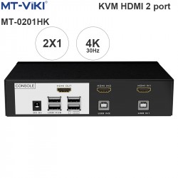Bộ switch HDMI 2 in 1 KVM HUB USB Hỗ trợ 4K-4096*2160P@30Hz MT-VIKI MT-0201HK