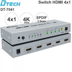 Switch HDMI 4 ra 1 4Kx2K Amplifier Dtech DT-7041