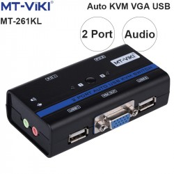 Bộ chuyển mạch Auto USB+Audio+VGA KVM Switch 2 Port