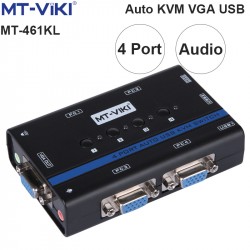 Bộ chuyển mạch Auto USB+Audio+VGA KVM Switch 4 Port