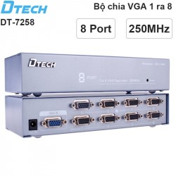 Bộ chia VGA 1 ra 8 250MHz DTECH DT-7258