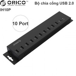 BỘ CHIA USB 2.0 CÔNG NGHIỆP 20 CỔNG VỎ KIM LOẠI CẤP NGUỒN NGOÀI ORICO IH20P