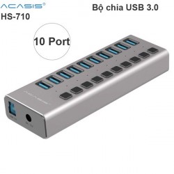 BỘ CHIA USB 3.0 10 CỔNG CÓ CẤP NGUỒN NGOÀI ACASIS HS-710M