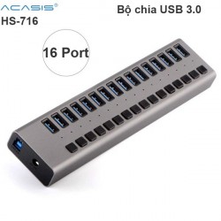 BỘ CHIA USB 3.0 16 CỔNG CÓ CẤP NGUỒN NGOÀI ACASIS HS-716M