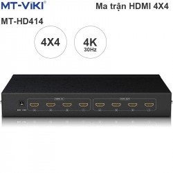 Bộ chuyển mạch HDMI Ma trận 4x4 MT-HD414 - Hỗ trợ 4K