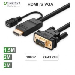 Cáp chuyển đổi HDMI sang VGA hỗ trợ nguồn Ugreen chính hãng