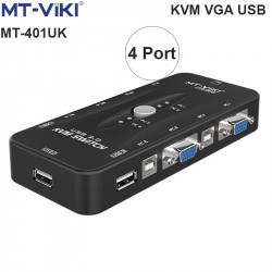 KVM Switch 4 port USB Chuyển mạch 4 CPU ra 1 màn hình MT-VIKI MT-401UK