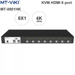 Bộ switch HDMI 8 in 1 KVM HUB USB Hỗ trợ 4K-4096*2160P@30Hz MT-VIKI MT-0801HK