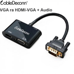 Bộ chuyển VGA ra HDMI VGA 1080P + Audio 25Cm CableDeconn