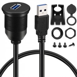 CÁP NỐI DÀI USB 3.0 1 MÉT LẮP BẢNG ĐIỀU KHIỂN 1 CỔNG - USB 3.0 FLUSH MOUNT CABLE 1 PORT