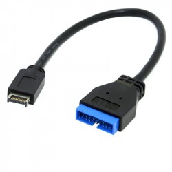 CÁP CHUYỂN USB 3.1 TYPE E TRÊN MAINBROARD RA USB 3.0 20PIN MALE 20CM