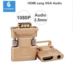 HDMI TO VGA HAGIBIS ĐẦU CHUYỂN ĐỔI HDMI SANG VGA - AUDIO