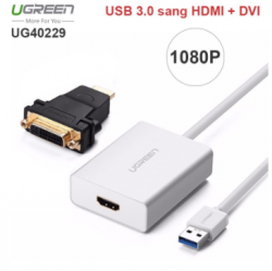 Cáp chuyển USB 2.0 3.0 sang HDMI chính hãng Ugreen 40229