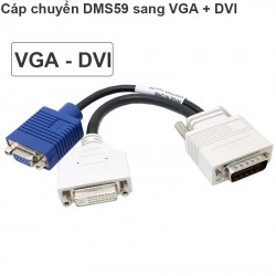 Cáp chuyển đổi DMS 59 (DVI59) sang DVI, VGA 25cm