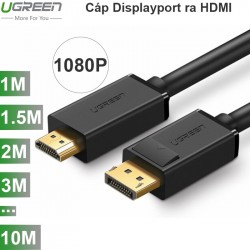 Cáp Displayport to HDMI 1 mét | 1.5 mét | 2 mét | 3 mét | 5 mét | 8 mét Ugreen