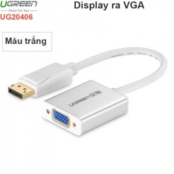 Cáp chuyển đổi Displayport to VGA 20cm Ugreen 20406