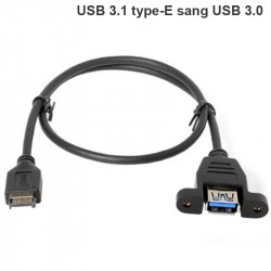 Cáp chuyển USB 3.1 trên mainbroard ra USB 3.0 Female 50Cm (có đai bắt vít)