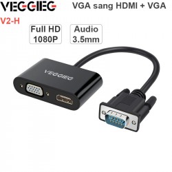 Bộ chuyển đổi VGA audio sang HDMI và VGA Veggieg V2-H
