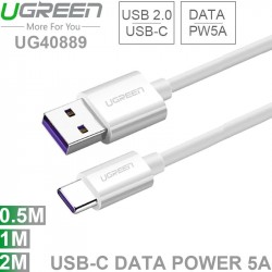 Cáp sạc USB-C 5A super charger cho Smartphone Máy tính bảng Samsung Huawei Oppo 0.5M | 1M | 2M Ugreen