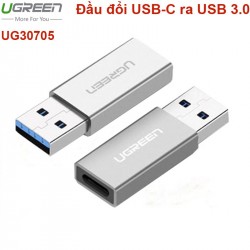 Đầu chuyển USB 3.0 AM ra USB type-C 3.1 AF adapter UGREEN 30705