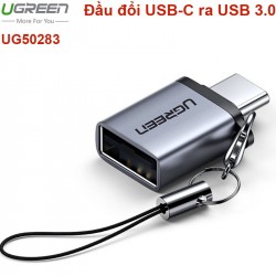 Đầu chuyển USB type-C ra USB 3.0 đầu âm (có móc treo) UGREEN 50284 - Màu trắng