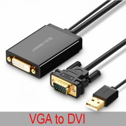 VGA SANG DVI CONVERTER 50CM UGREEN 30839 1080P