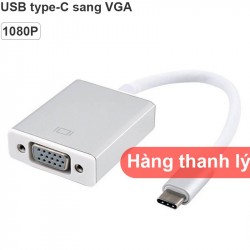 Chuyển đổi USB type-C 3.1 sang VGA 1080P converter 20Cm