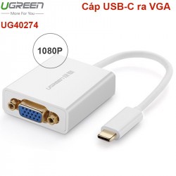 USB type-C to VGA Adapter 15Cm full HD 1080P UGREEN 40274