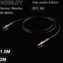 Dây cáp audio 2 đầu 3.5mm đồng tinh khiết 5N mạ bạc 1.5 mét và 2 mét Nobility Series Mamba M-380DL