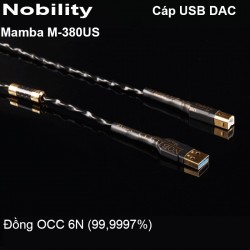 Cáp USB AM sang BM cho sound card DAC lõi đồng tinh khiết OFC 5N mạ bạc Nobility series Mamba M-380US