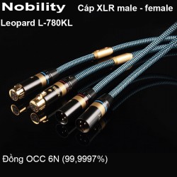 Cáp âm thanh XLR đực sang cái 1 mét đồng tinh khiết OCC 6N Nobility Leopard E 780KL