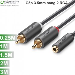 Cáp Audio 3.5mm Female to 2 RCA Male