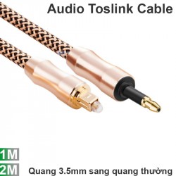 Cáp Audio quang 3.5mm sang quang thường Toslink 1 mét và 2 mét