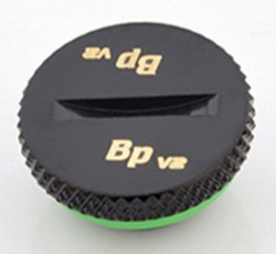 Bitspower G1/4 inch Matt Black Low-Profile Stop Fitting V2