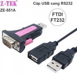 Đầu USB to RS232 (USB to com) Z-TEK ZE551A