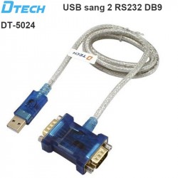 Cáp chuyển đổi  USB to 2 RS232 DTECH DT5024