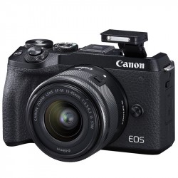 Máy ảnh Canon EOS M6 Mark II Kit EF-M15-45mm F3.5-6.3 IS STM/ Đen (nhập khẩu)